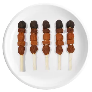 Beef Hide Shish Kabob (Chicken, Duck, Beef, Pumpkin, Sweet Potato)