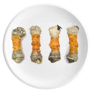Cod Skin Knotted Bones with Chicken