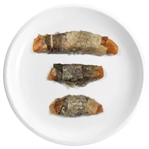Sweet Potato & Cod Skin Wraps